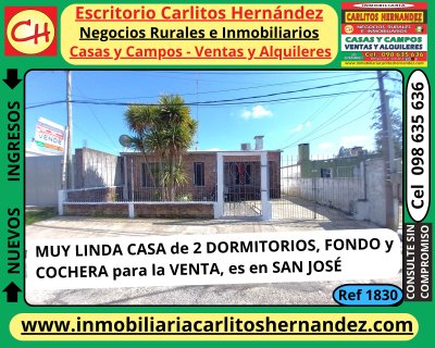 Casa en Venta en San José de Mayo, San José