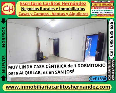 Casa en Alquiler en CENTRO, San José de Mayo, San José