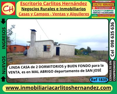 Casa en Venta en Mal Abrigo, San José