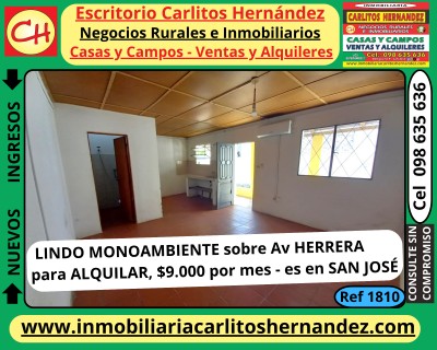 Apartamento en Alquiler en HERRERA, San José de Mayo, San José