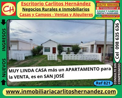 CASA más APARTAMENTOS en Venta en San José de Mayo, San José