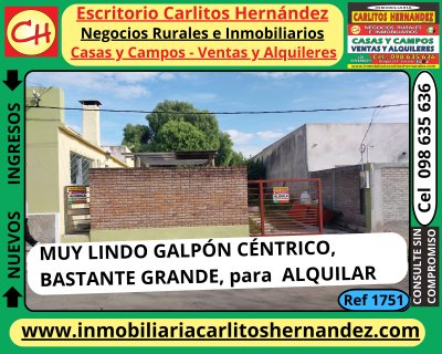 GALPON en Alquiler en CENTRO, San José de Mayo, San José