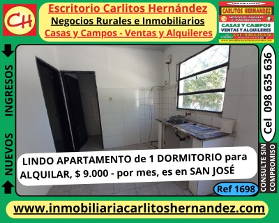 Apartamentos en Alquiler en San José de Mayo, San José