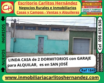 Casas en Alquiler en San José de Mayo, San José