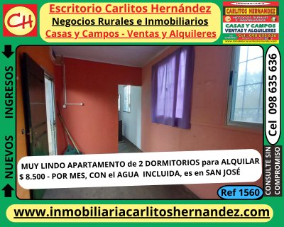Apartamento en Alquiler en San José de Mayo, San José