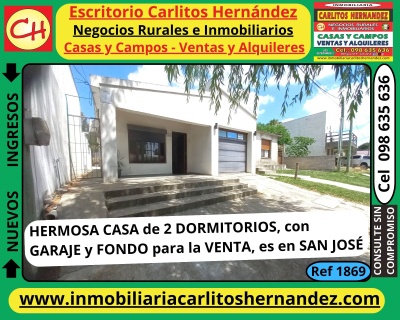 Casas en Venta en MOLINO, San José de Mayo, San José