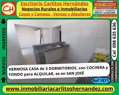 Casas en Alquiler en CENTRO, San José de Mayo, San José