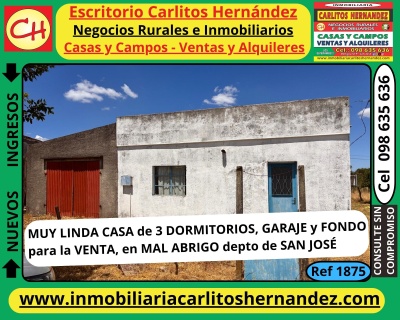 Casas en Venta en Mal Abrigo, San José