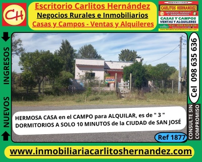 Casa en Alquiler en San José de Mayo, San José