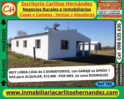 CHACRA con CASA en Alquiler en San José de Mayo, San José