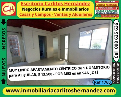 Apartamento en Alquiler en CENTRO, San José de Mayo, San José
