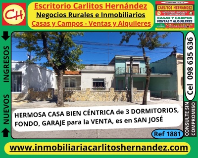 Casa en Venta en CENTRO, San José de Mayo, San José