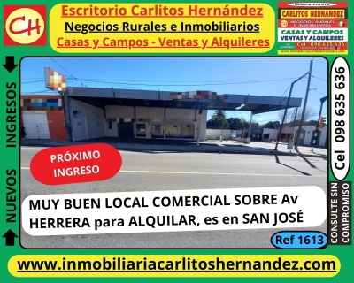 Local Comercial en Alquiler en HERRERA, San José de Mayo, San José