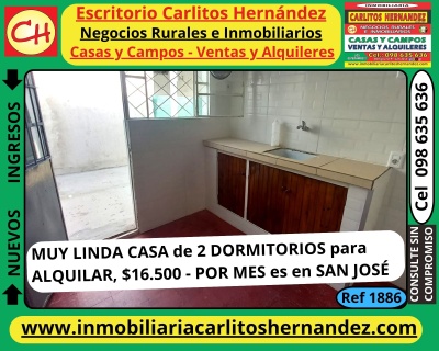 Casa en Alquiler en San José de Mayo, San José