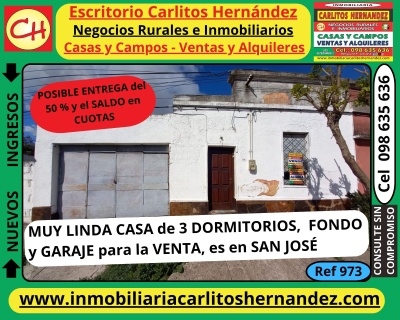 Casa en Venta en San José de Mayo, San José