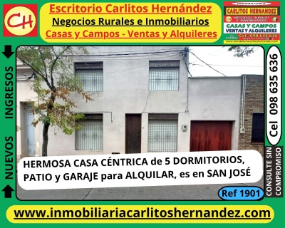 Casa en Alquiler en San José de Mayo, San José