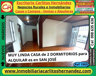 Casa en Alquiler en San José de Mayo, San José