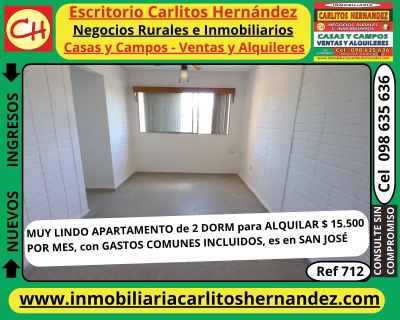 Apartamento en Alquiler en San José de Mayo, San José
