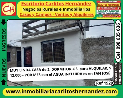 Casa en Alquiler en San José de Mayo, San José