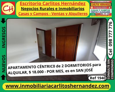 Apartamento en Alquiler en CENTRO, San José de Mayo, San José