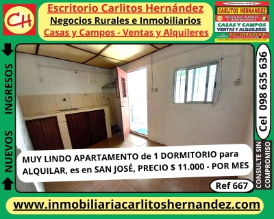 Apartamento en Alquiler en San José de Mayo, San José