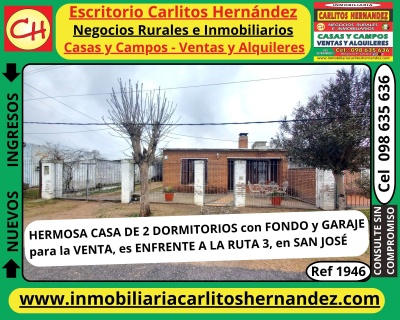 Casa en Venta en ENFRENTE A RUTA 3, San José de Mayo, San José