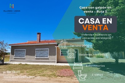 Casa en Venta en Ruta 3 / Zona Rural Cercana A San José, San José