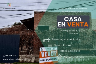 Casa en Venta en San José de Mayo, San José
