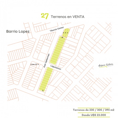 Terrenos en Venta en Barrio Lopez, Tacuarembó