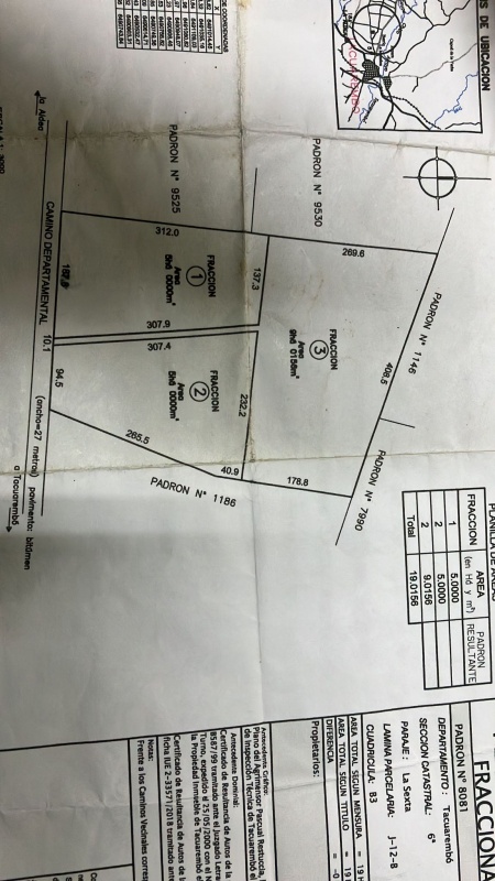 Chacras en Venta en Tacuarembó