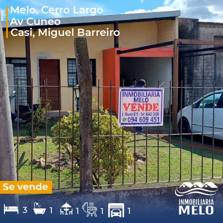 Casa en Venta en Caltieri, Melo, Cerro Largo