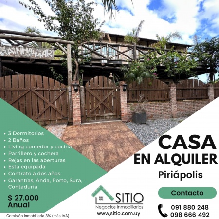 Casa en Alquiler en Piriápolis, Maldonado