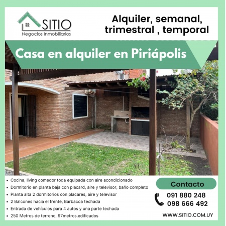 Casas en Alquiler en Piriápolis, Maldonado