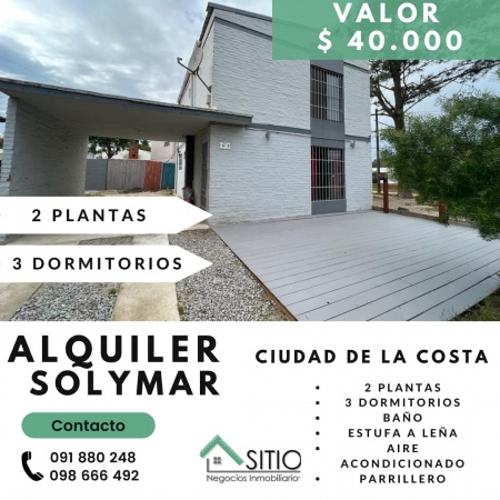Casas en Alquiler en Ciudad de la Costa, Canelones