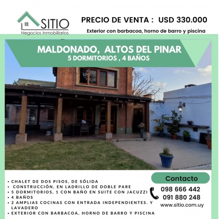 Casas en Venta en Altos del Pinar, Maldonado