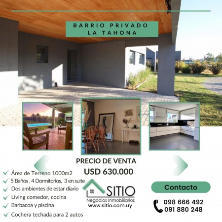 Casas en Venta en La Tahona, Canelones