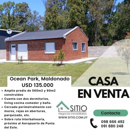 Casas en Venta en Ocean Park, Maldonado