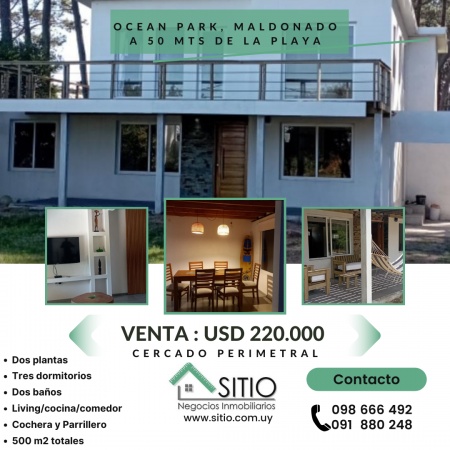 Casas en Venta en Ocean Park, Maldonado