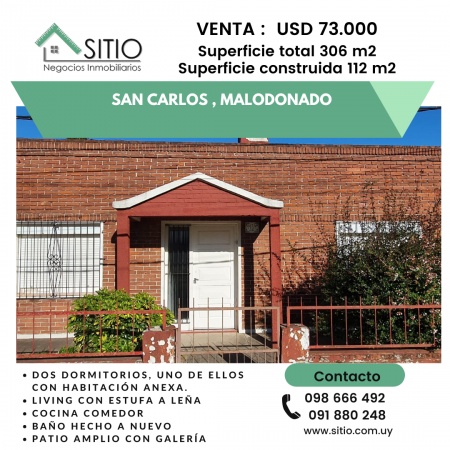 Casas en Venta en San Carlos, Maldonado